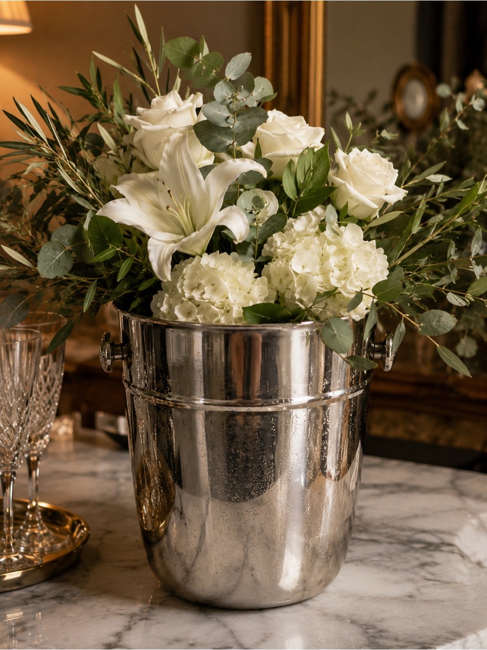 ✨ Vintage Large Stainless Steel Ice Bucket / Wine Chiller - Made in Korea ✨